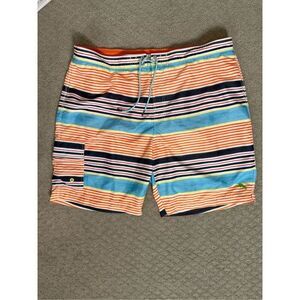 Tommy Bahama XXL Multicolor Striped Swim Trunks